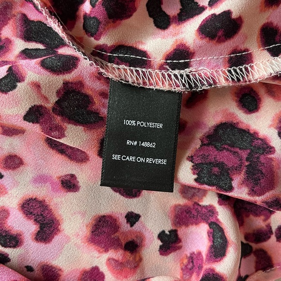 Torrid Georgette Peplum Pink Leopard Cami Top - Picture 7 of 9